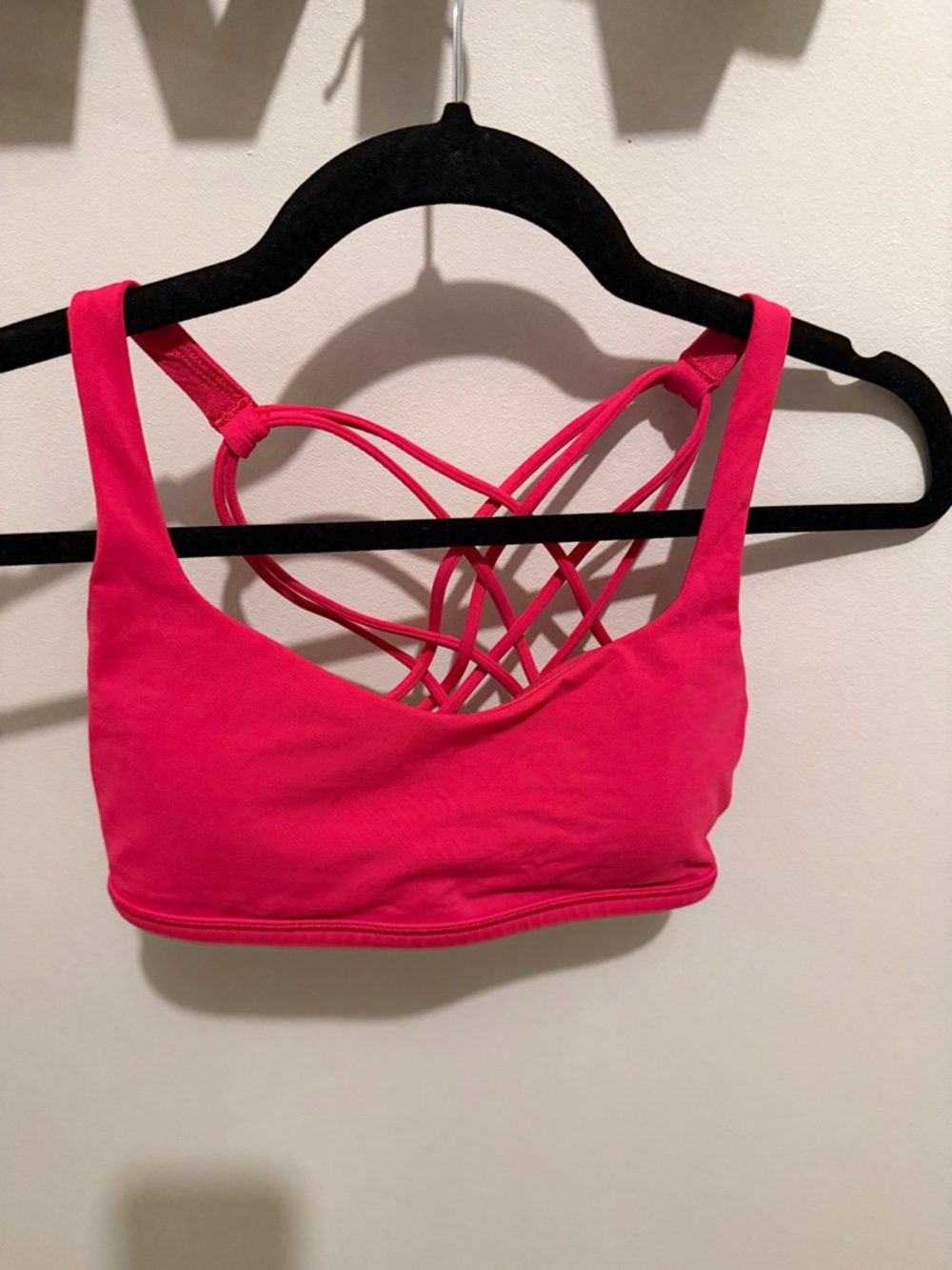 lululemon athletica Bright Pink Strappy Sports Bra